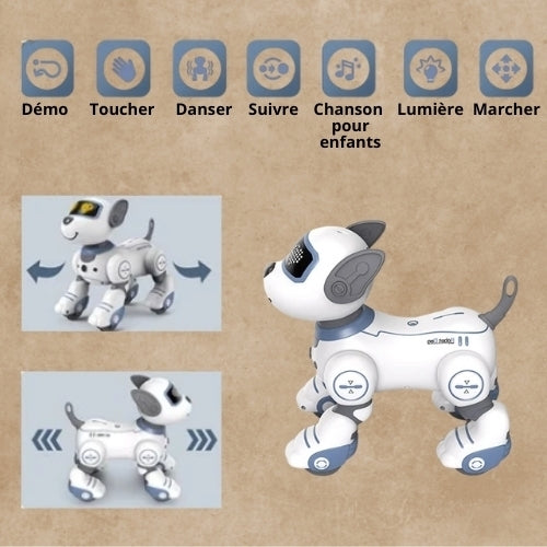 Chien robot intelligent telecommande